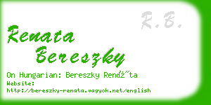 renata bereszky business card